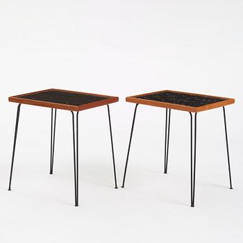 Hans-Agne Jakobsson, two side tables, model "809", Hans-Agne Jakobsson AB, Åhus/Markaryd 1950s.