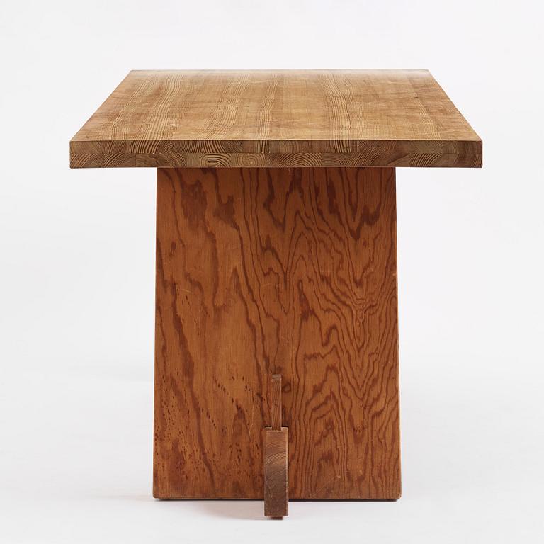 Axel Einar Hjorth, a stained pine "Lovö" table, Nordiska Kompaniet, Sweden, 1930s.