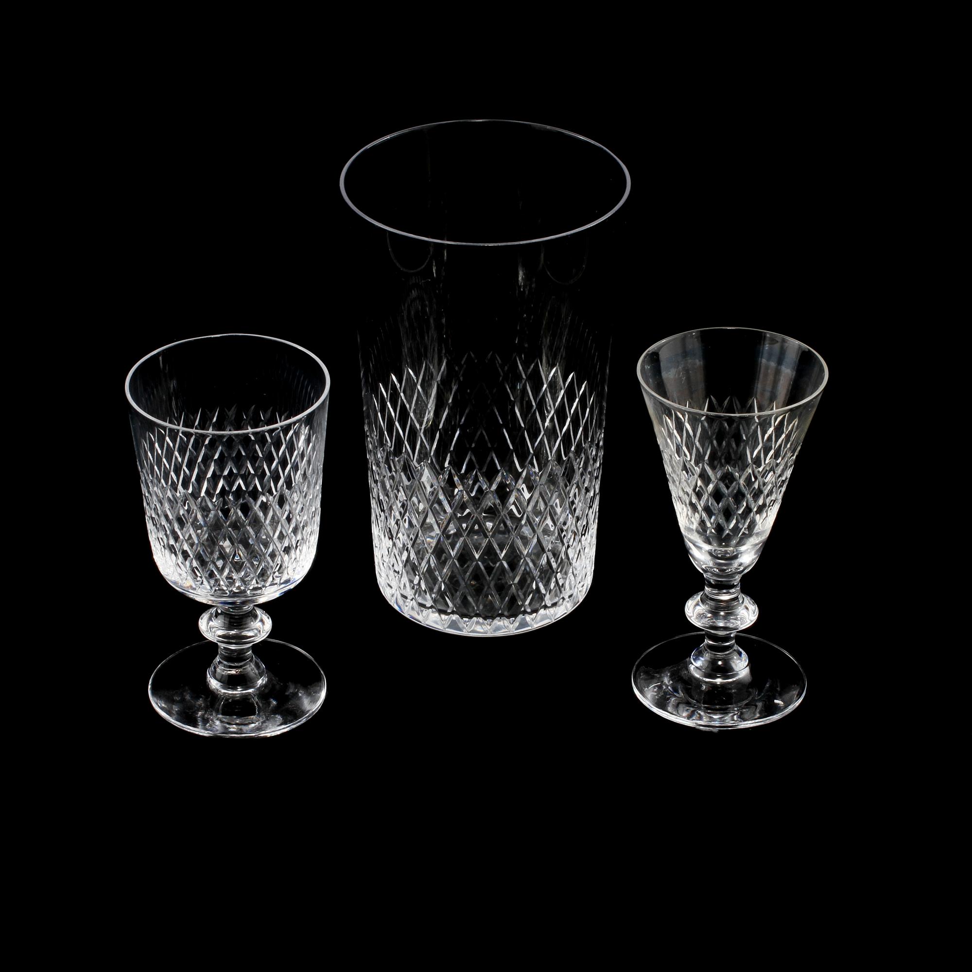 SERVISDELAR, 23 st, "Diamant", Vicke Lindstrand, Kosta, 1900-talets andra hälft.