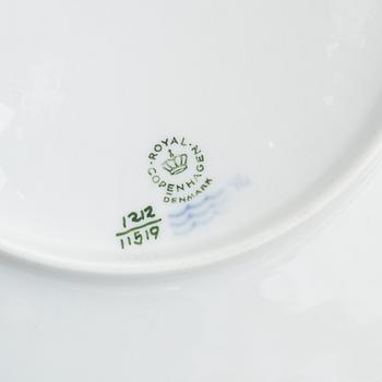 Royal Copenhagen, a 71-piece dinner and coffee service, 'Blå Vifte', Denmark.