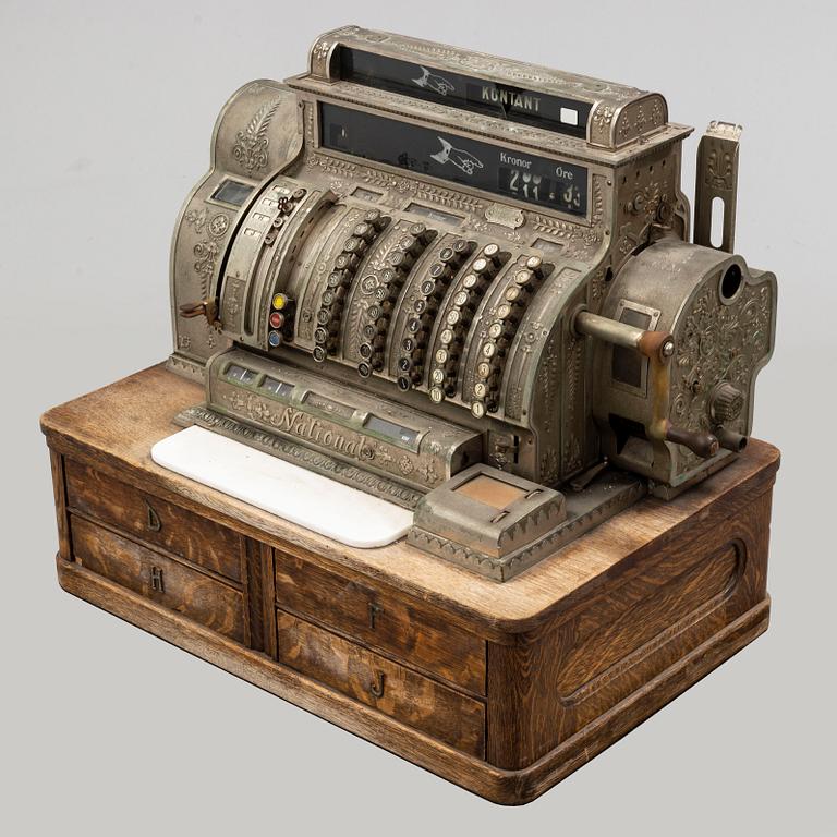 A swedish cash register, 'National', early 20th century.