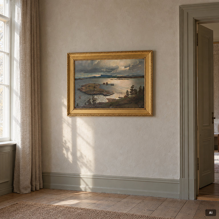 Hans Fredrik Gude. Sandviksfjorden.