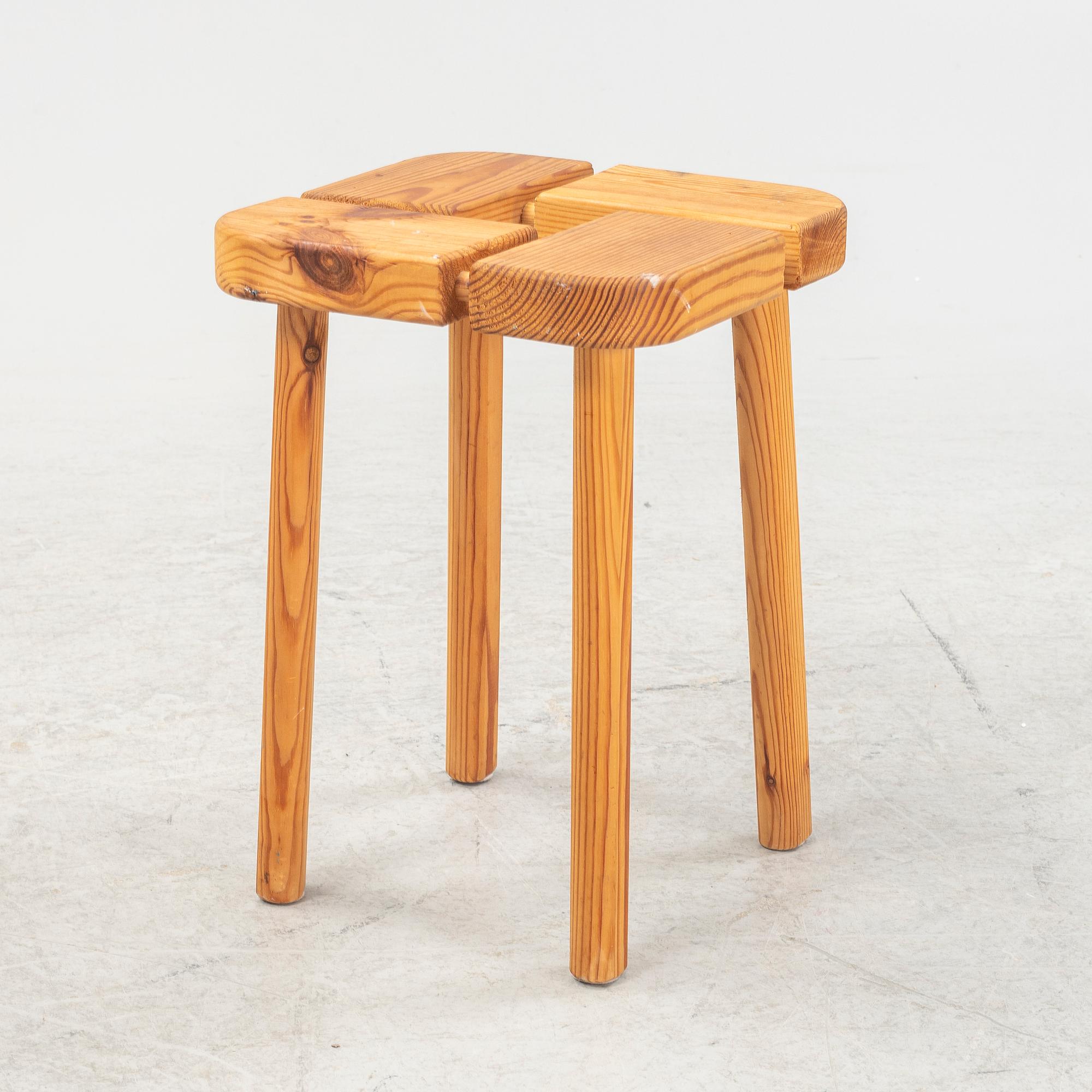 希少 Olof Ottelin Stool Mid Century pine stool by Olof Ottelin For Sale at 1stDibs