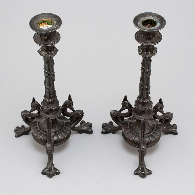 A pair of circa 1900 candlesticks.