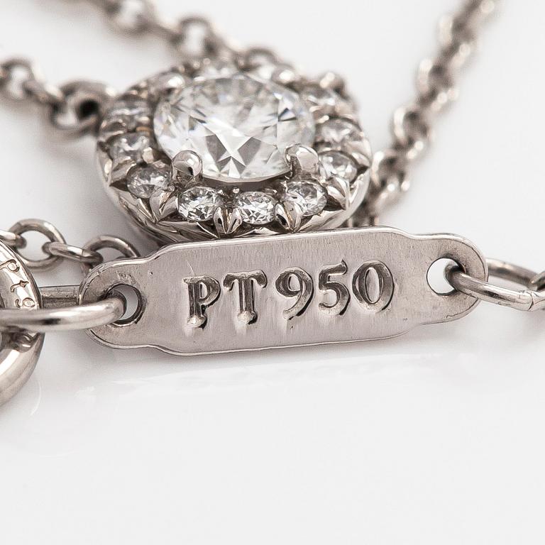 Tiffany & Co, kaulakoru, "Soleste", platinaa ja timantteja.