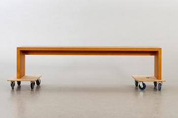 AN OAK BENCH "MARIN ACCENNT" DESIGN BY OLOF PIRA, OAK.