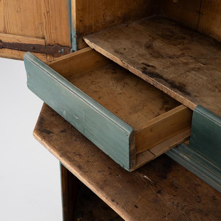 A Dalecarlian polychrome painted cabinet, dated 1798.