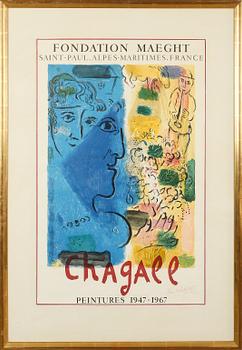 MARC CHAGALL, litografisk affisch, signerad, 1967.