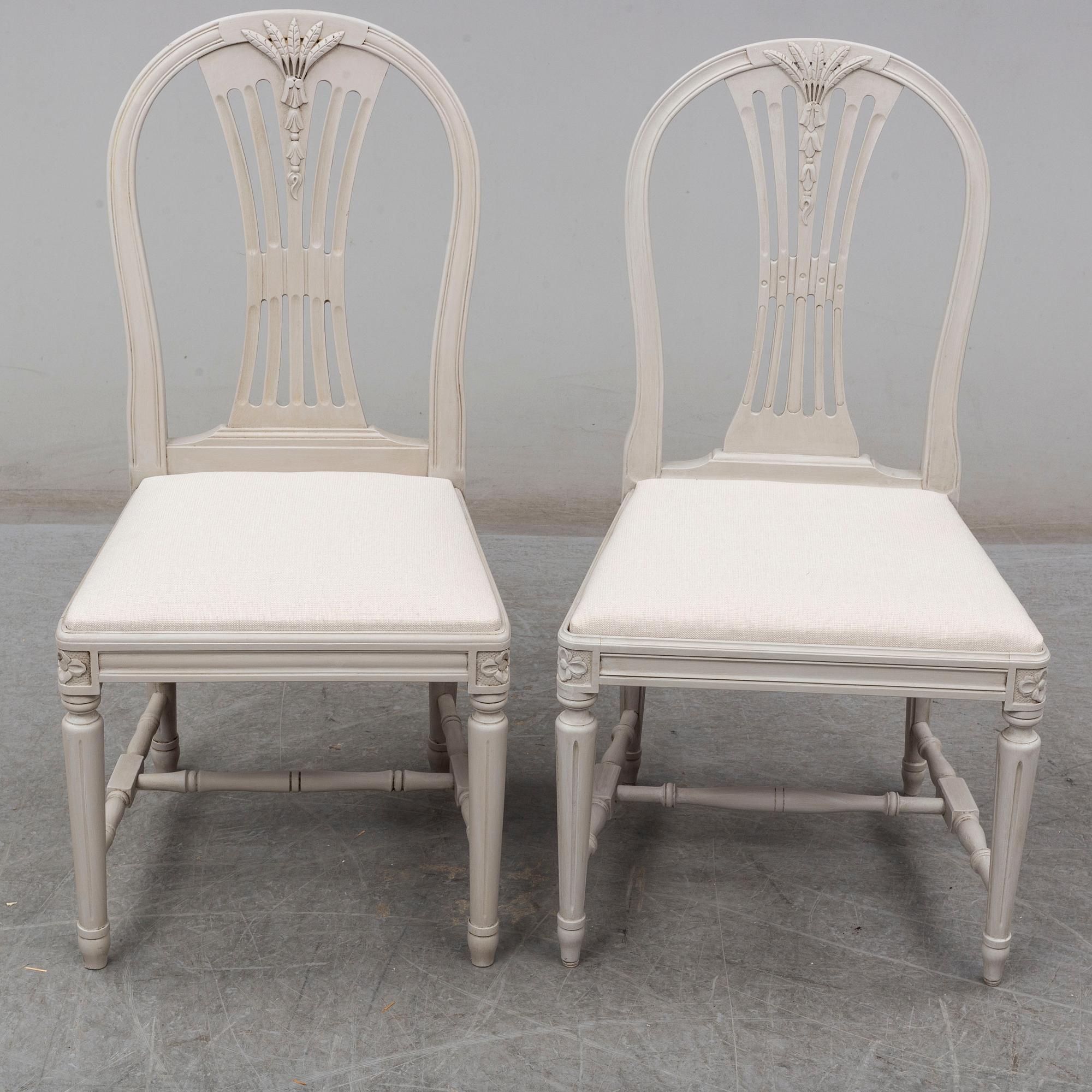 STOLAR, 4+4 st, gustaviansk stil, 1900-talets andra hälft.