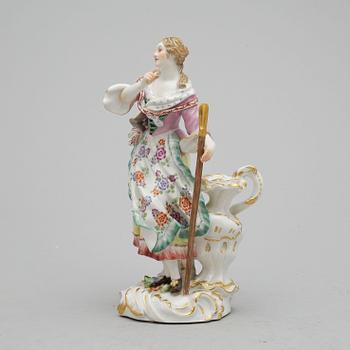 FIGURIN, porslin, rokokostil, Meissen, 1900-tal.