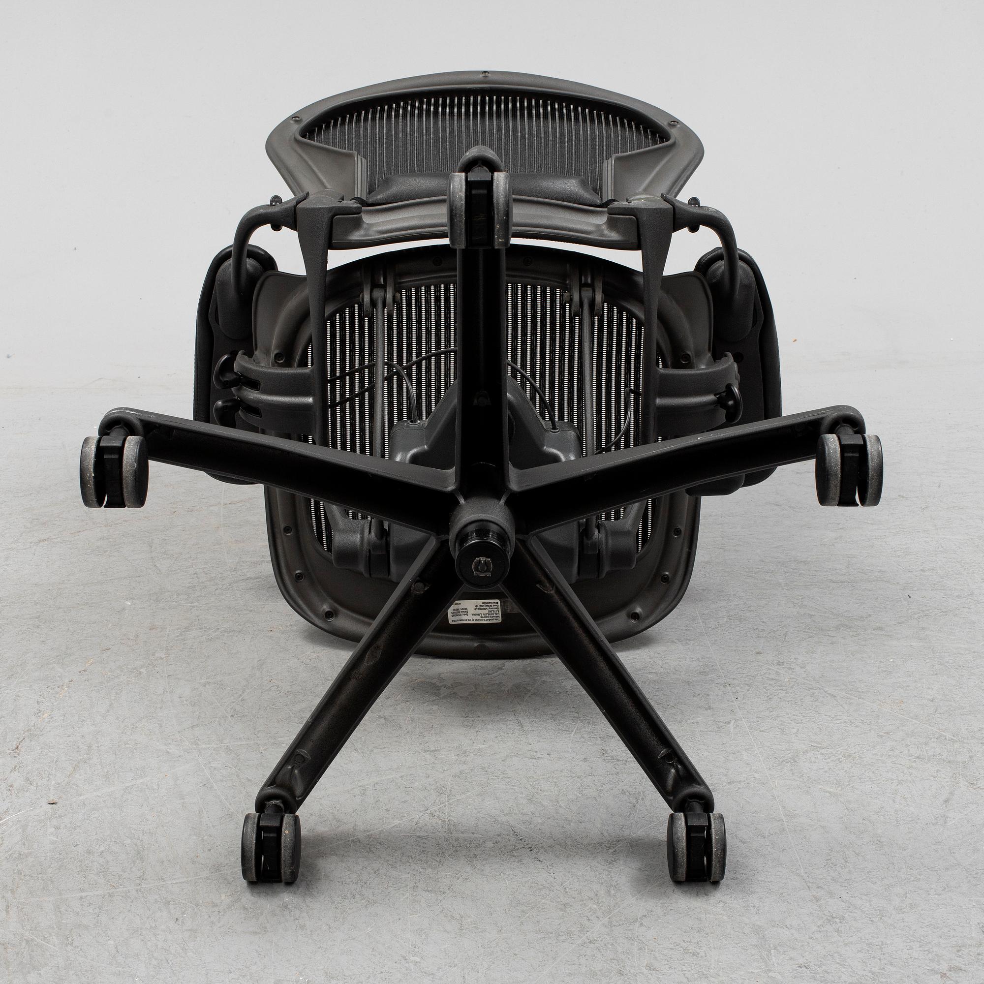 A 'Aeron' office chair by Herman Miller.