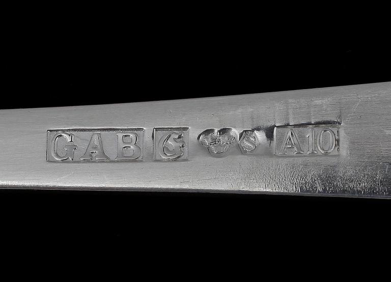 BESTICK, 17 delar, silver, Rosenholm, GAB, trol Enköping. 1970-tal.