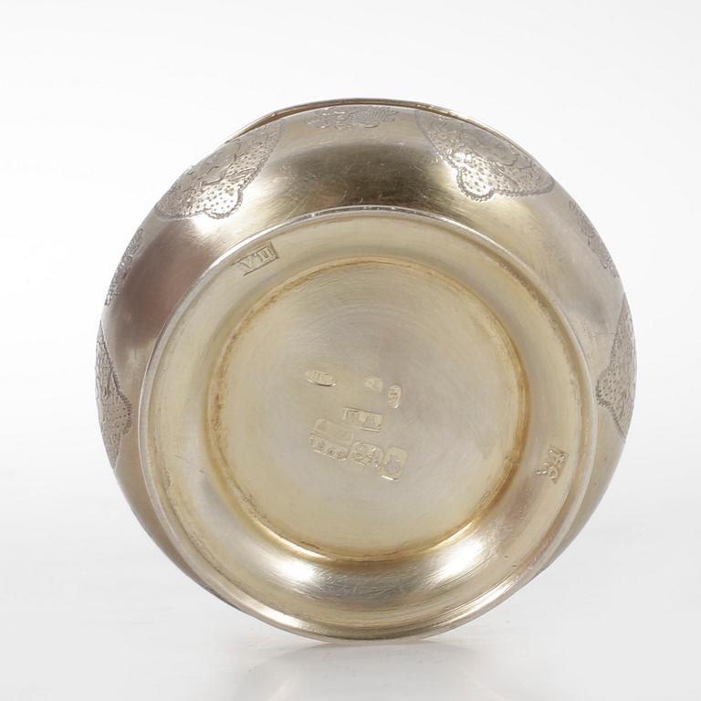 SALTKAR, silver, Moskva, 1800-talets andra hälft. Vikt ca 46 gram.