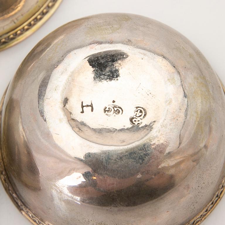 Tumblers, 3, silver, Conrad Gadd (active 1725–1750), Kristianstad.