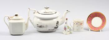 PARTI PORSLIN, 4 delar, 1800-1900-tal.