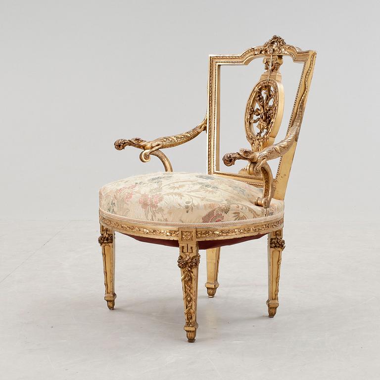 KARMSTOL, louis XVI-stil, 1900-tal.