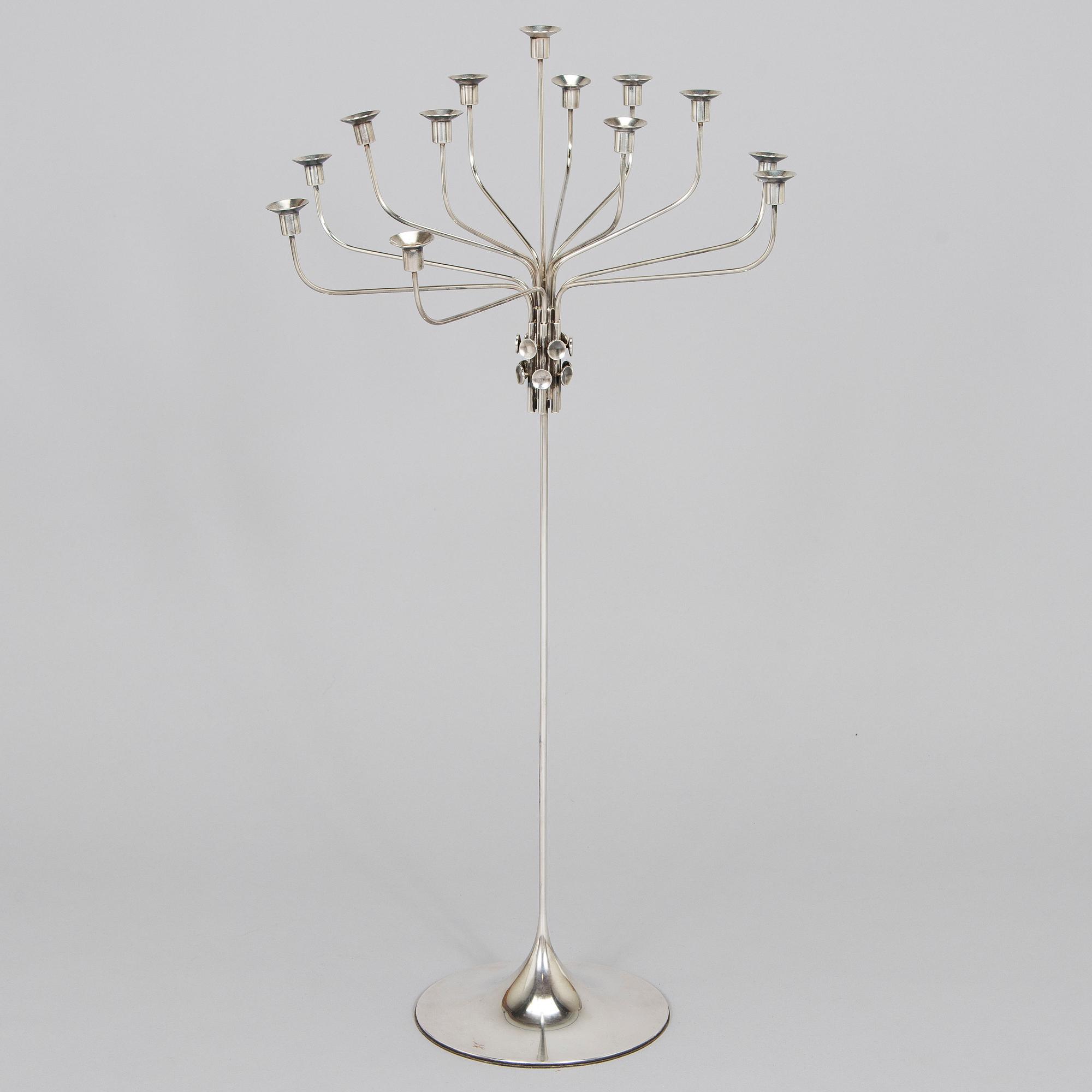 Tapio Wirkkala, kandelaber "TW412", silver Kultakeskus, Tavastehus 1985.