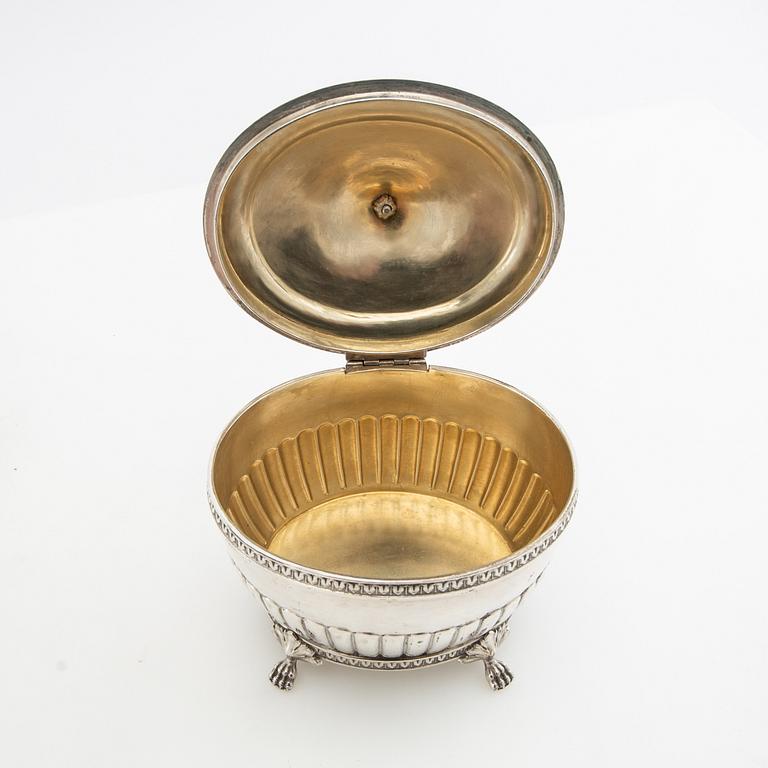 Kaffeservis 3 dlr Gustaviansk stil silver GAB Stockholm 1905.