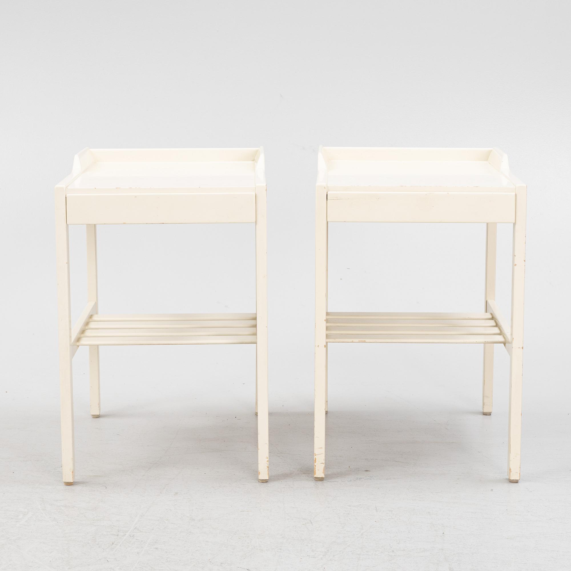 Bertil Fridhagen, a pair of bedside tables, Bodafors, 1960's.