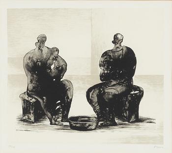 Henry Moore, "Two Women Bathing Child II".
