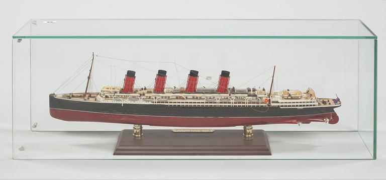 SKEPPSMODELL, "R.M.S Lusitania", sent 1900-tal.