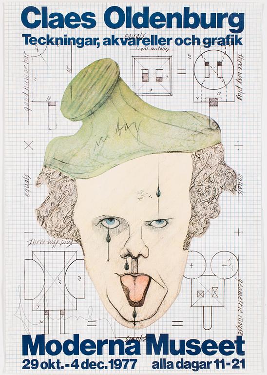 CLAES OLDENBURG, a signed exhibition poster.