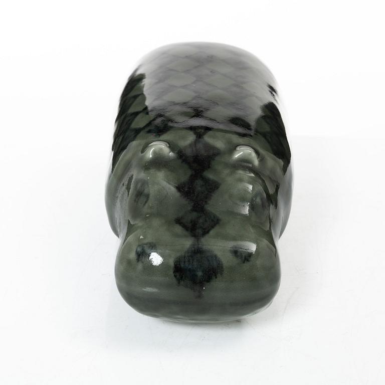 Lisa Larson, figurin, stengods, "Flodhäst" ur serien "Stora zoo", Gustavsberg.