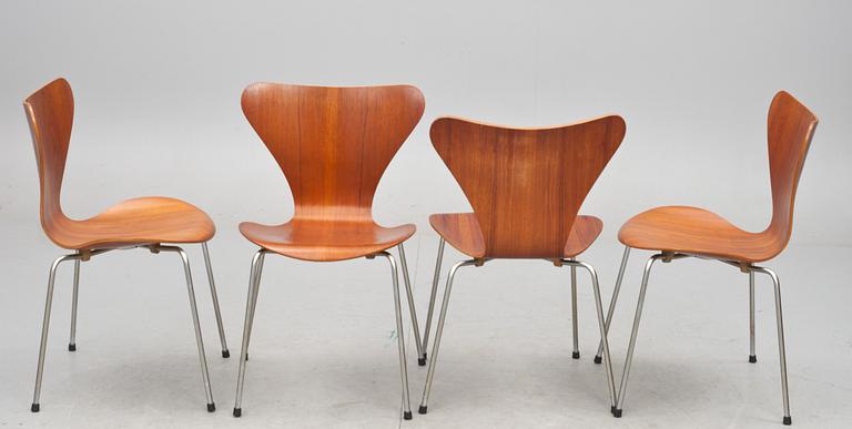 STOLAR, 4 st, "Sjuan", Arne Jacobsen, Fritz Hansen.