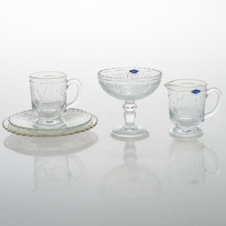 A 26-piece coffee set, "clover" for Nuutajärvi, Finland. 1970's.