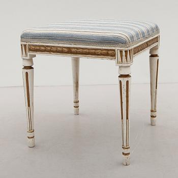 TABURETT, gustaviansk stil, 1800-/1900-tal.