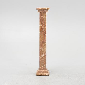 Pedestal, marble, contemporary manufacture.