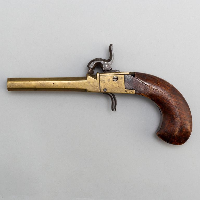 One revolver and one percussion gun, second half of the 19th century.
