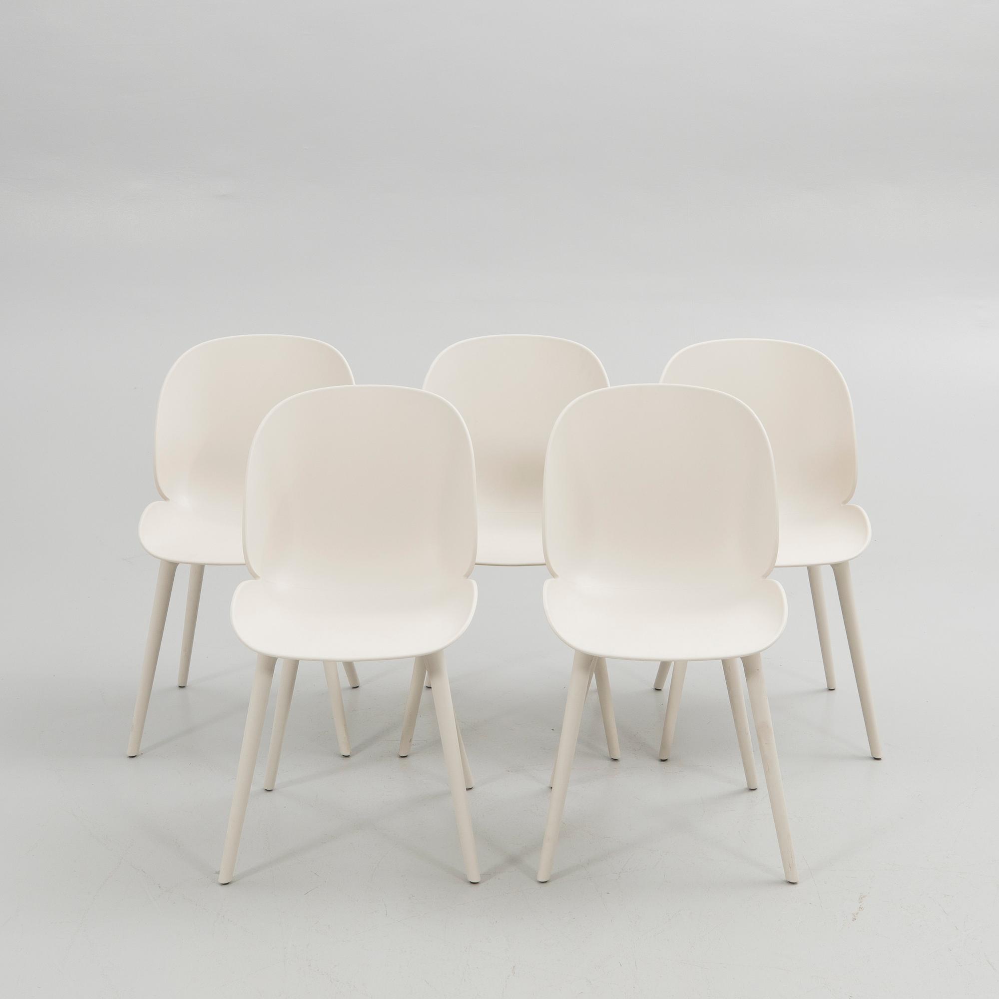 GamFratesi, chairs, 5 pcs, "Beetle", Gubi, Denmark.