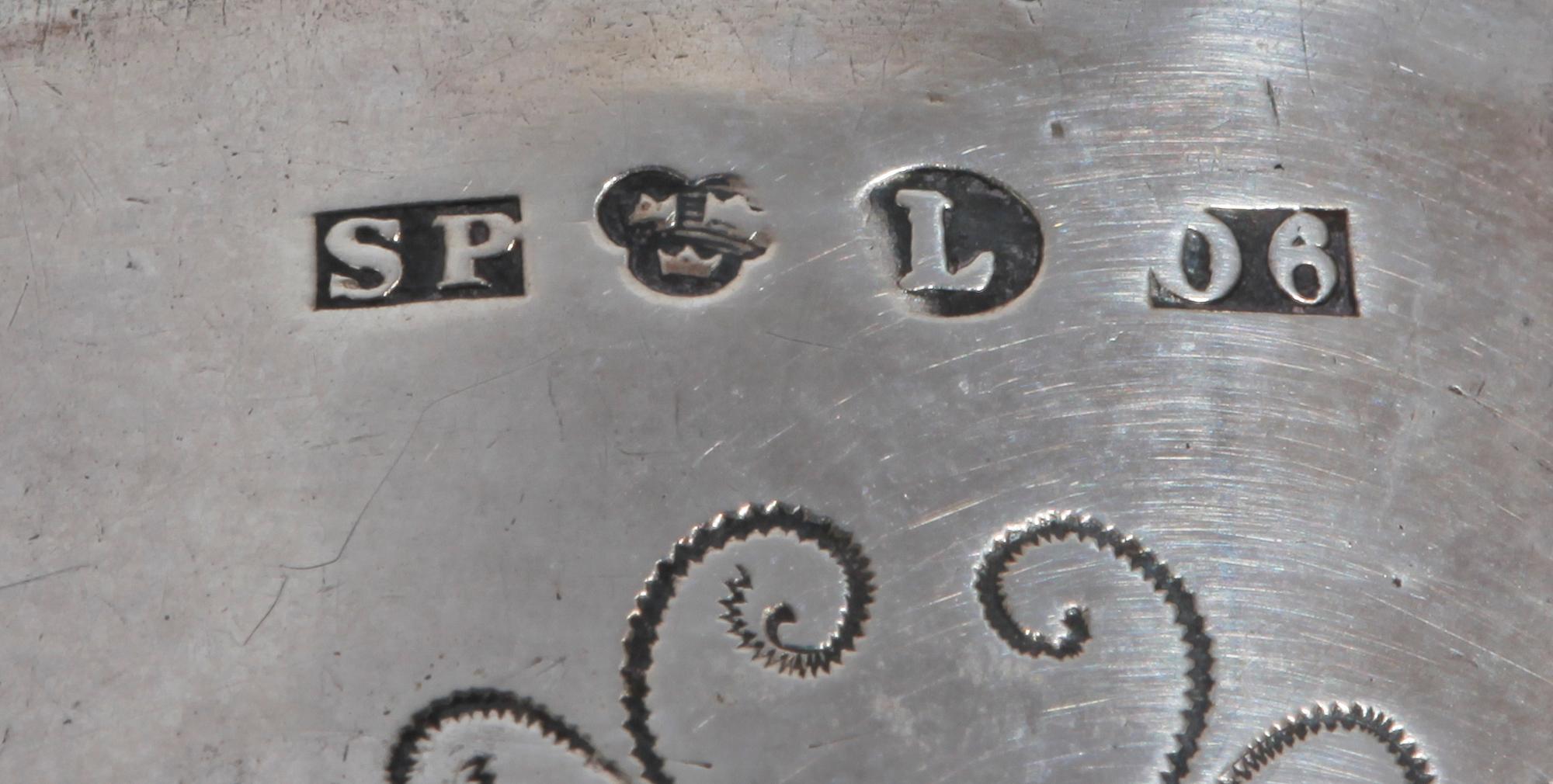 BÄGARE, 3 st, silver, Sverige, bla Christian Hammer, Stockholm. 1860-90-tal.