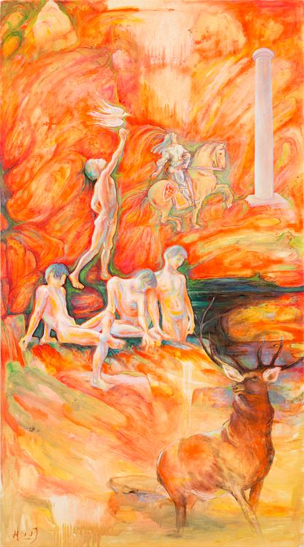 THOMAS HOLUJ, Oil on canvas, signed, dated 2013 vesro.