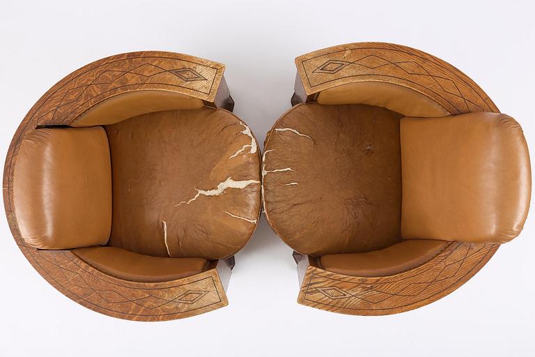 Fåtöljer, ett par, 1920-tal.