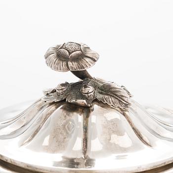 A Swedish 19th-century silver coffee pot, maker's marks of Gustaf Folcker, Stockholm 1844.