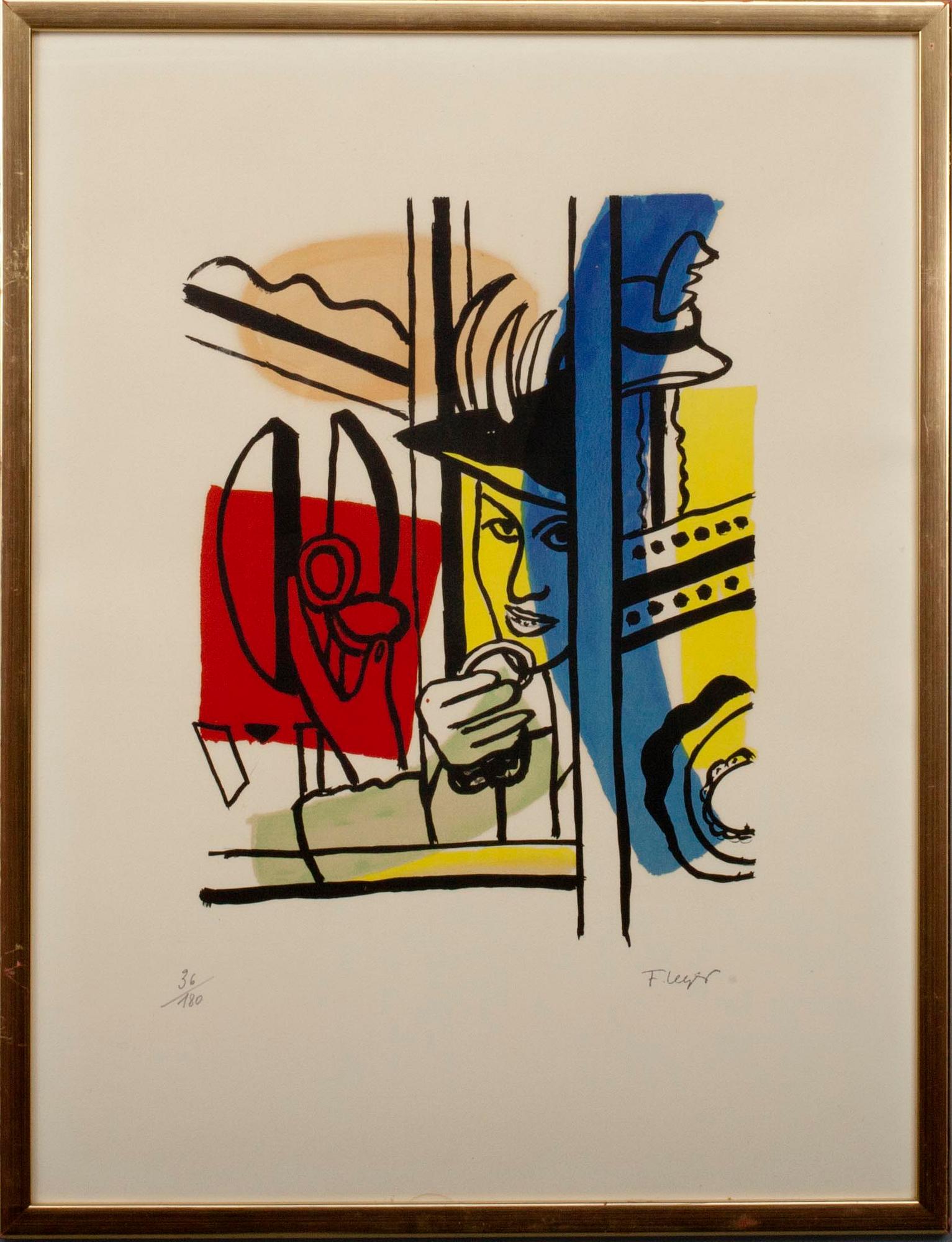 FERNAND LÉGER, litografia, signeerattu, numeroitu 36/180.