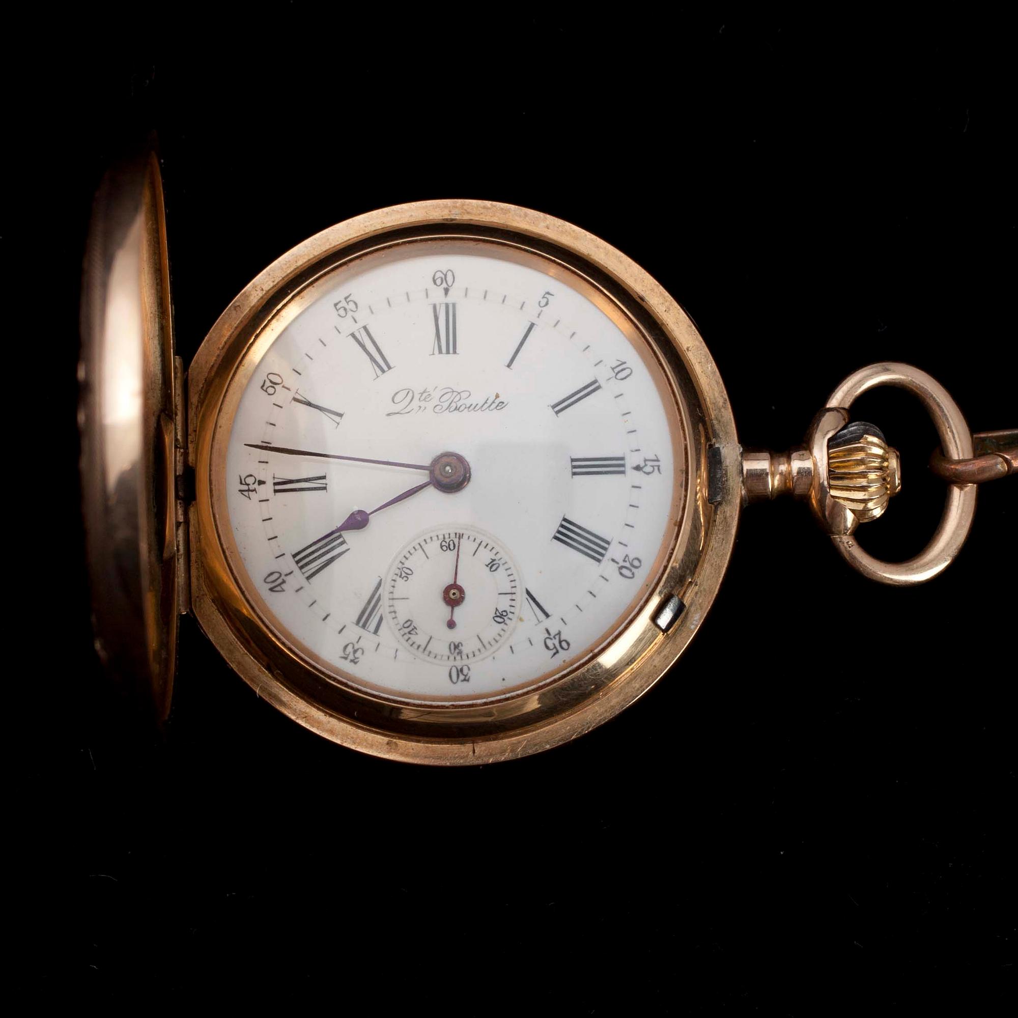 FICKUR, guld 14K samt ked gul metall, tidigt 1900-tal.