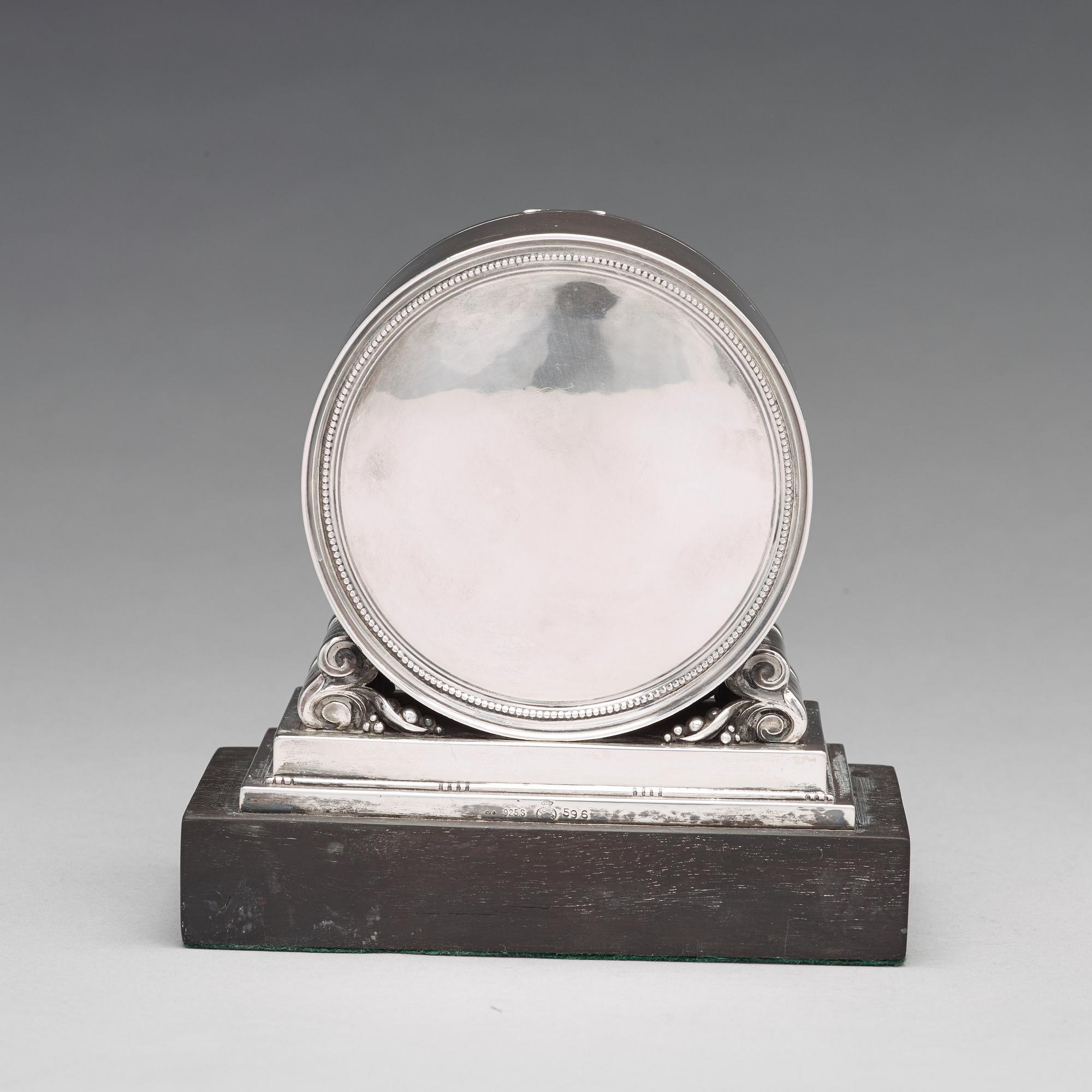 Johan Rohde, a sterling barometer for Georg Jensen, Copenhagen 1925-32, design nr 596.