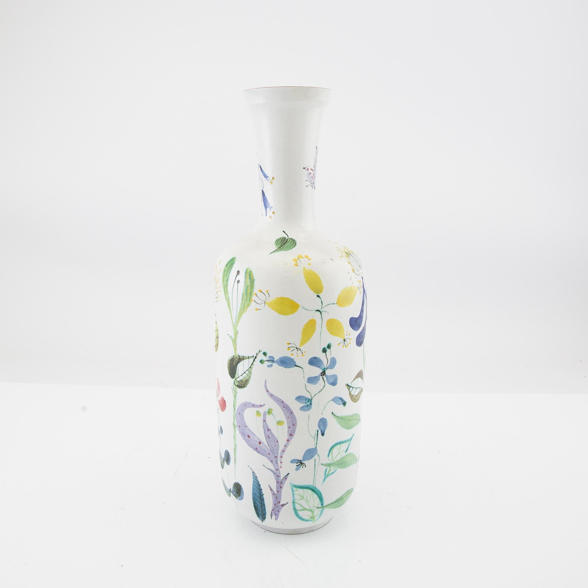 Stig Lindberg, vase/jug signed Gustavsbergs studio faience from the mid-20th century.