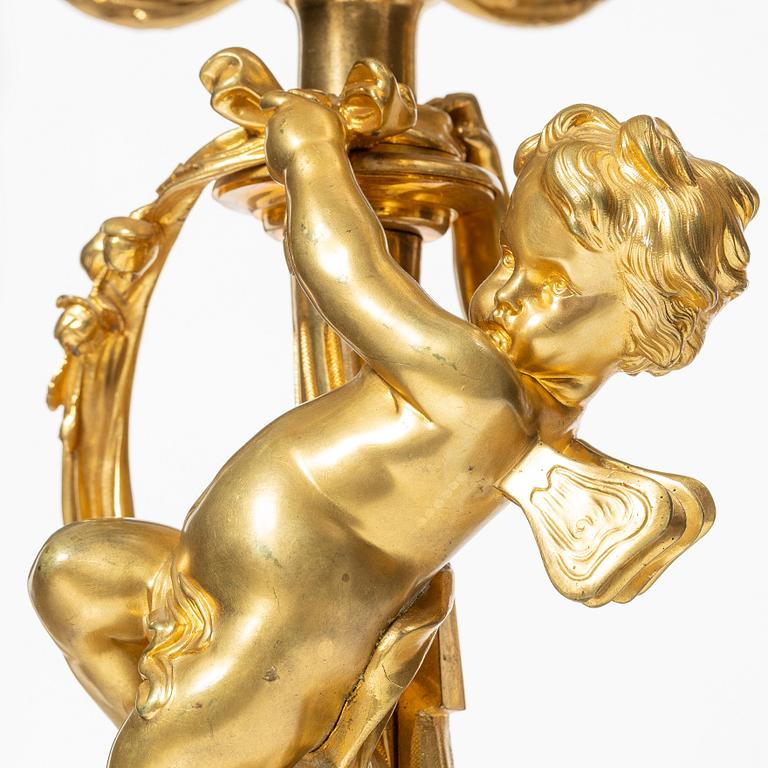 Kandelabrar, ett par, Frankrike, 1800-talets andra hälft.