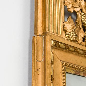 A Gustavian late 18th century hallmarked Gothenburg mirror.