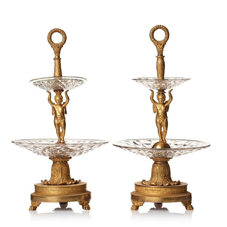BORDSUPPSATSER, ett par, i Pierre Philippe Thomires art, Paris, 1800-talets början, Empire.