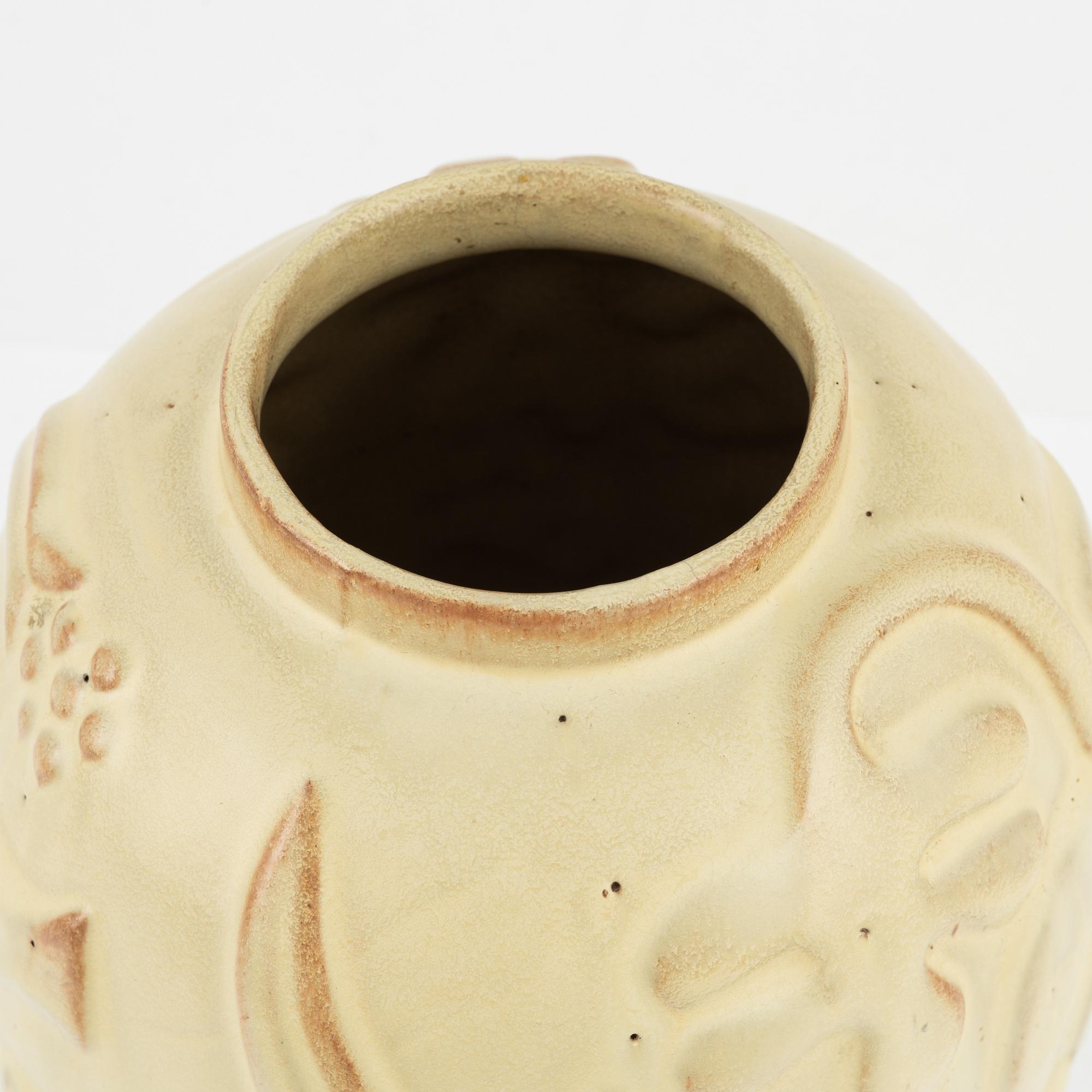 Anna-Lisa Thomson, a glazed earthenware vase from Upsala-Ekeby, 1940's.