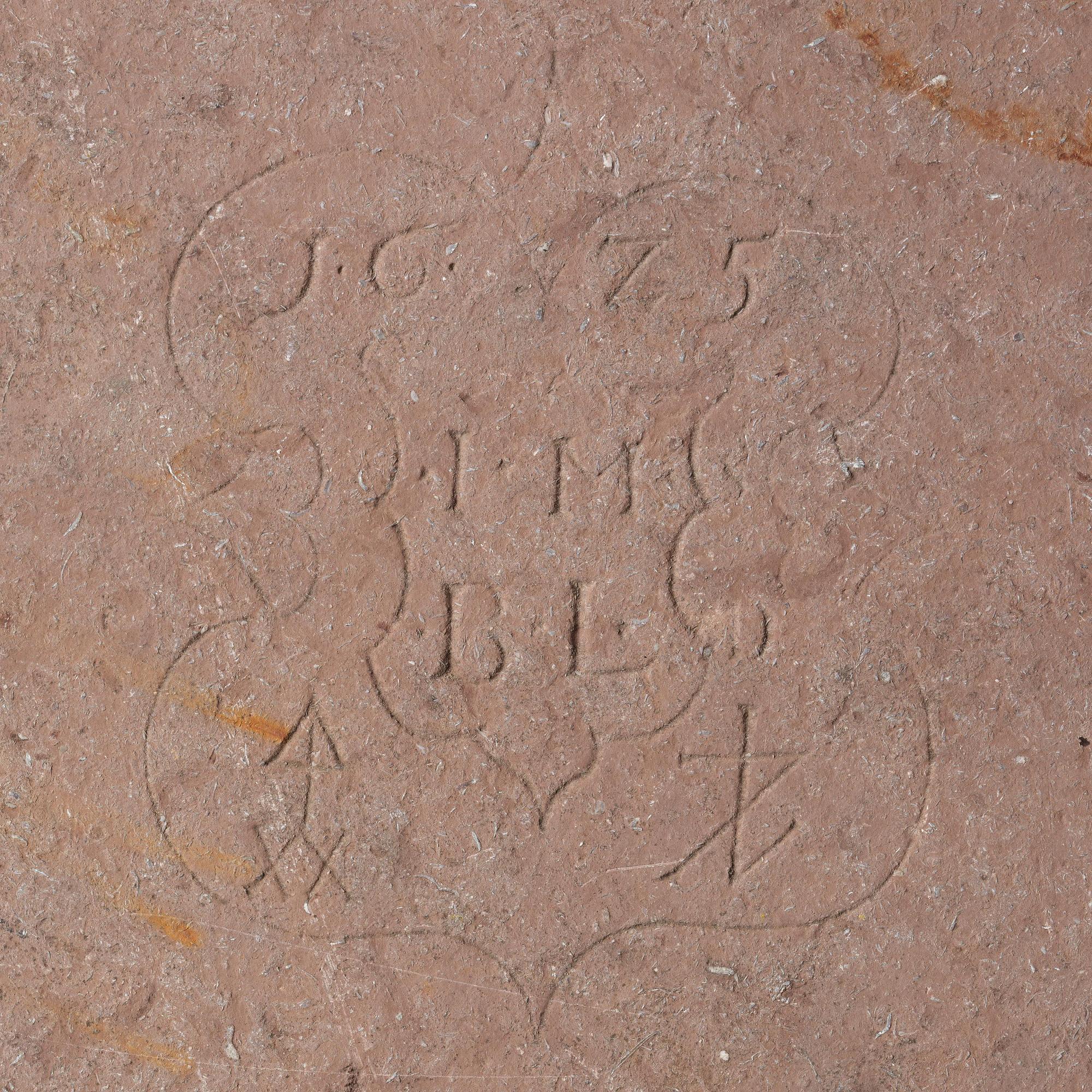 Kalkstensskiva, Öland eller Kalmar, daterad 1625, Nordisk Renässans.