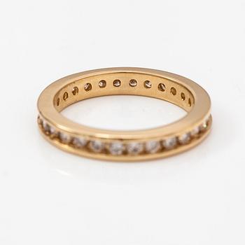 Sormus, 14k kultaa, timantteja n. 0.80 ct yht.