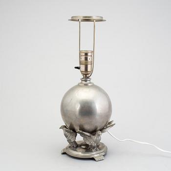 ART DÉCO table lamp, pewter, 1930's.