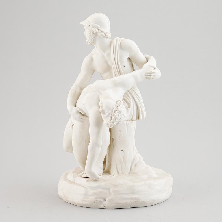 A parian ware sculpture after the Pasquino Group, around year 1900.