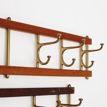 Two 'Dekorativ' coat hangers, Skogslunds metallgjuteri, Anderstorp, mid 20th Century.